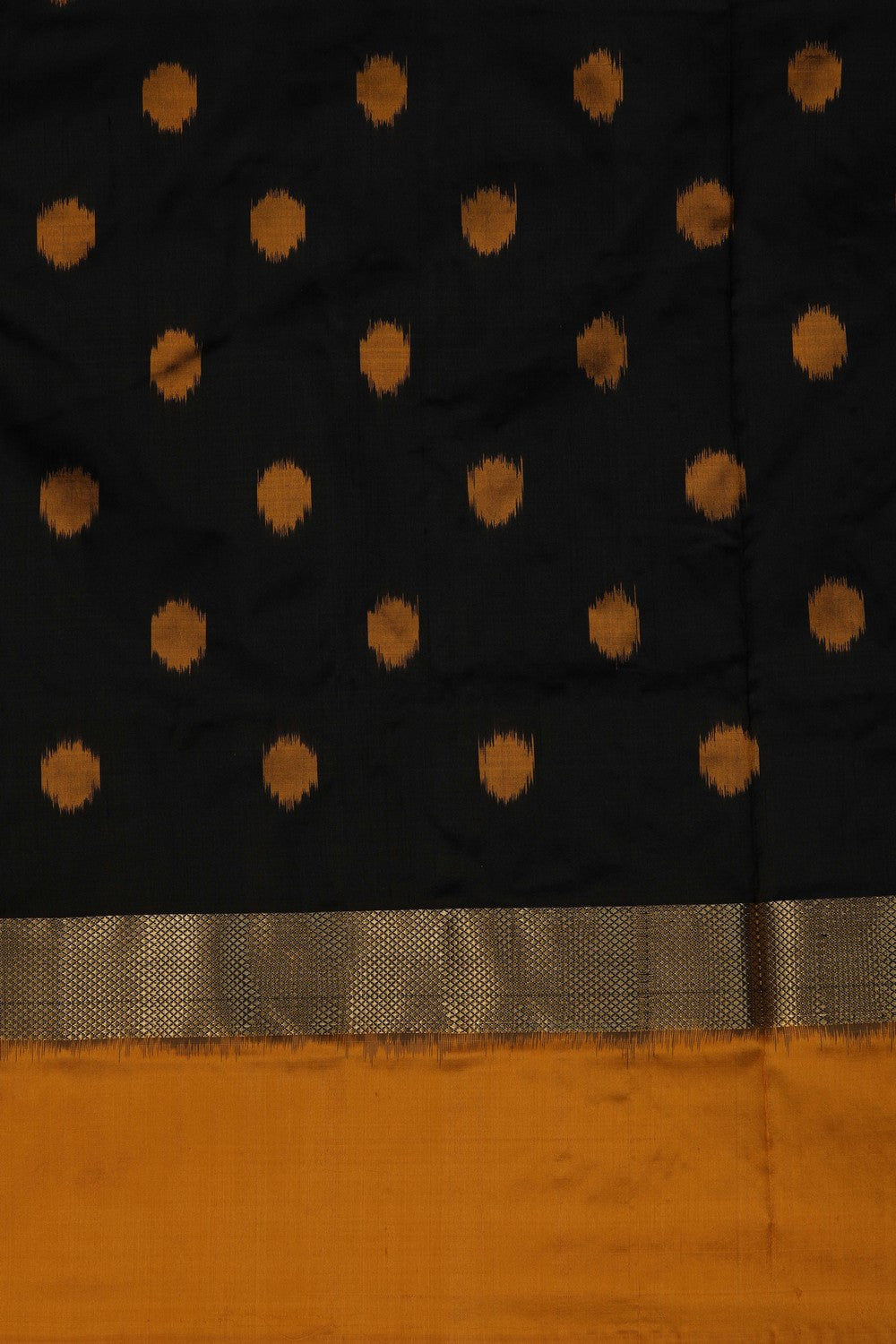 Image of Pochampally Ikat Silk Black Saree